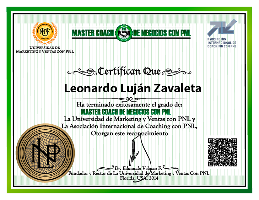 Certificado Master Coach